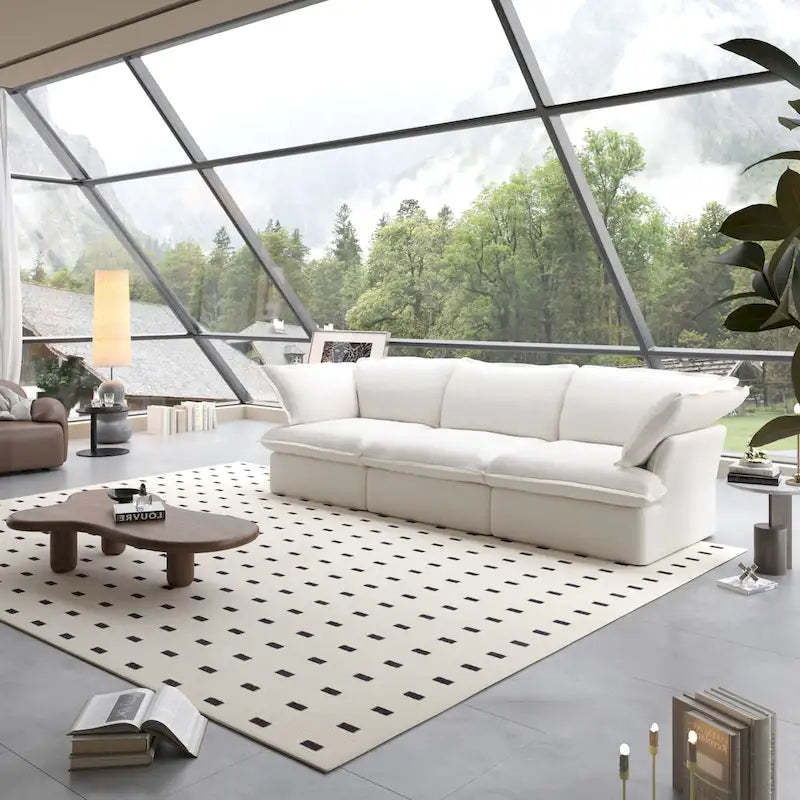 Modern Modular Sectional Sofa for Living Room 3 Seat, Comfy Convertible Sectional Sofas Couches