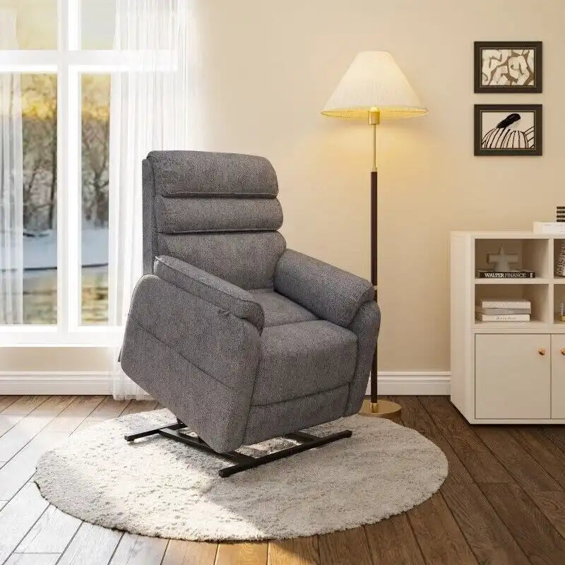 FlexiSpot Dual Motor Massage and Heat Power Lift Recliner Chair with Adjustable Headrest for Elderly