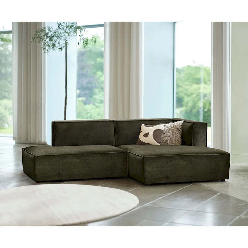 Rye Studio Deep Seat Modular Small Chaise Sectional, 2 Piece