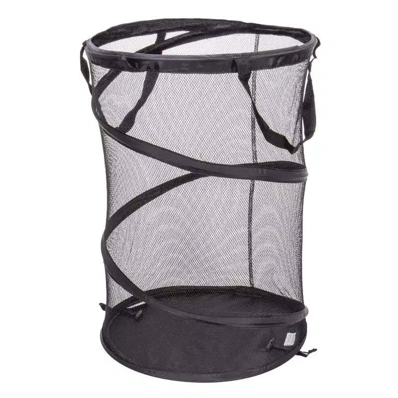 Pop-Up Mesh Laundry Hamper, Springform Steel Frame, Mesh Lining for Air Circulation, Large Capacity, Easy Set-Up, Compact Storage