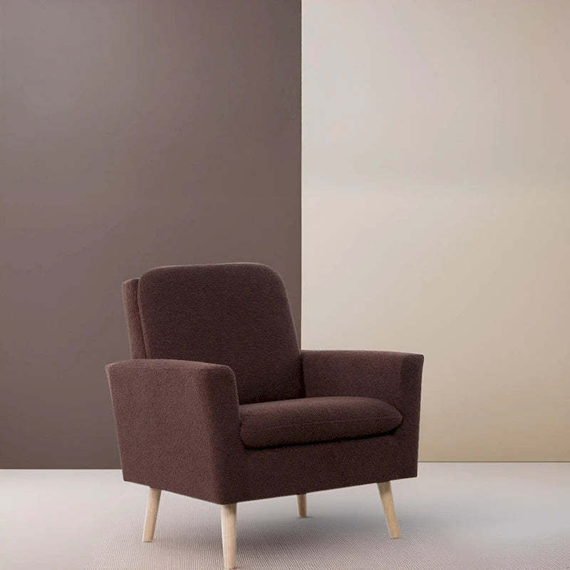Mid-century Modern Chair Durable Wood frame Accent Chairs for Living Room Reading Chair with armrest