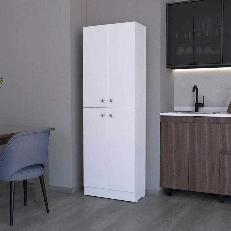 Cameron Pantry Cabinet with 4 doors and 5 hidden shelves - N/A
