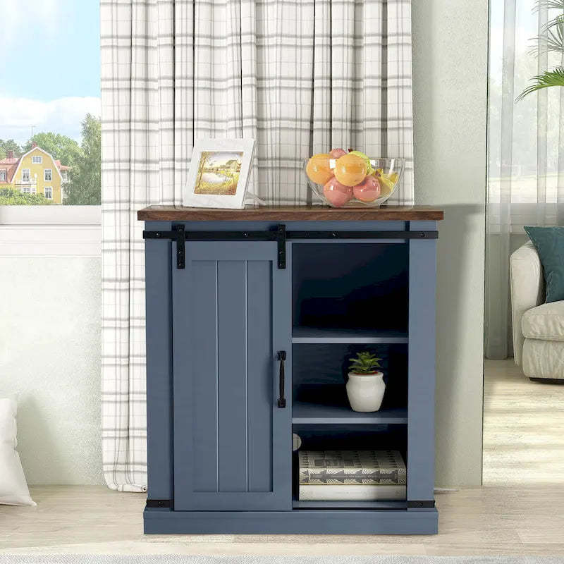 32 Compact TV Stand for 40 TVs w/ Barn Door Design - 32 in Width