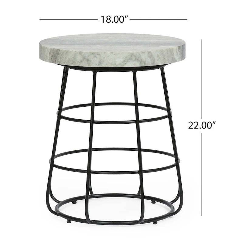 Thick Marble Side Table