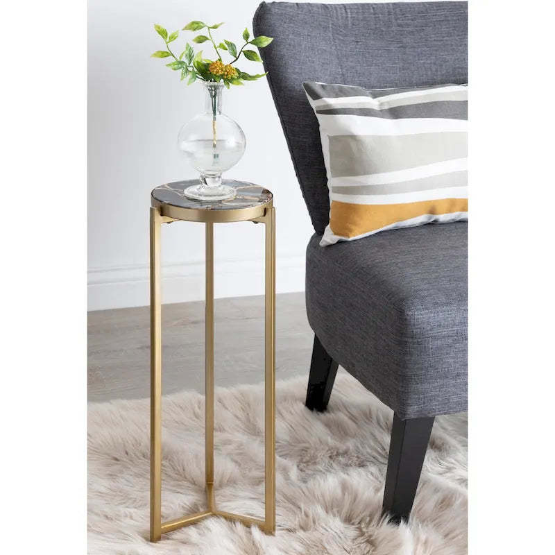 Kate and Laurel Aguilar Glam Drink Table - 9x9x23