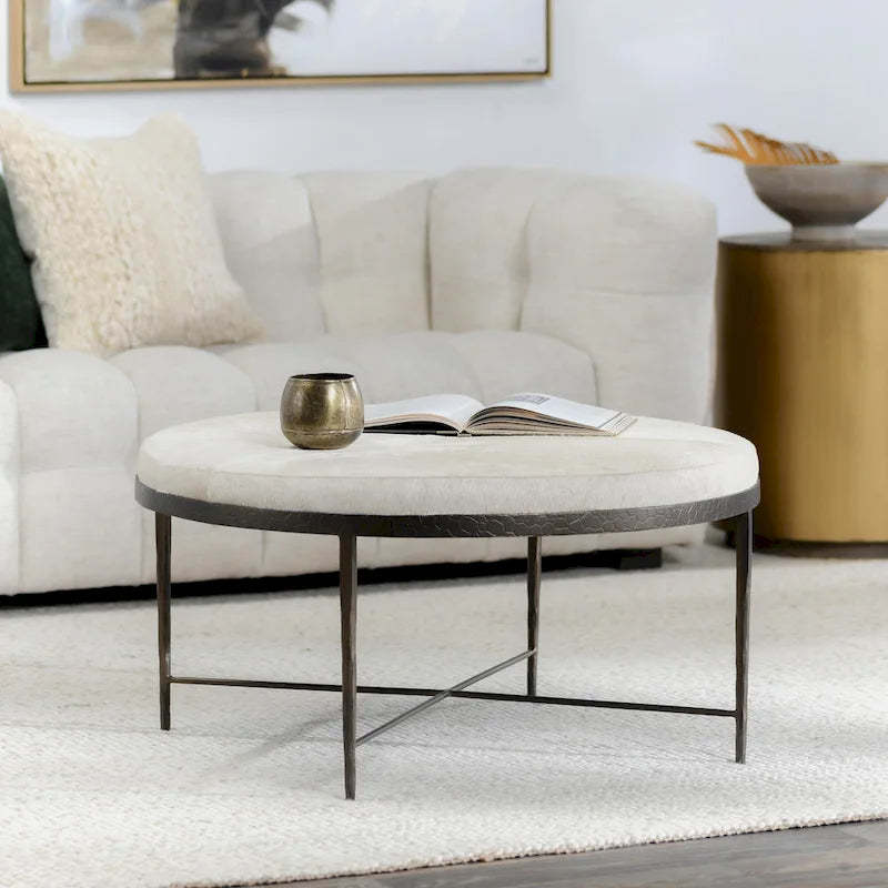 Classic Home Bose Leather Hide Coffee Table