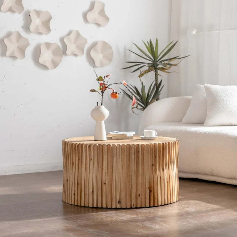 Retro Fashion Style Cylindrical Coffee Table