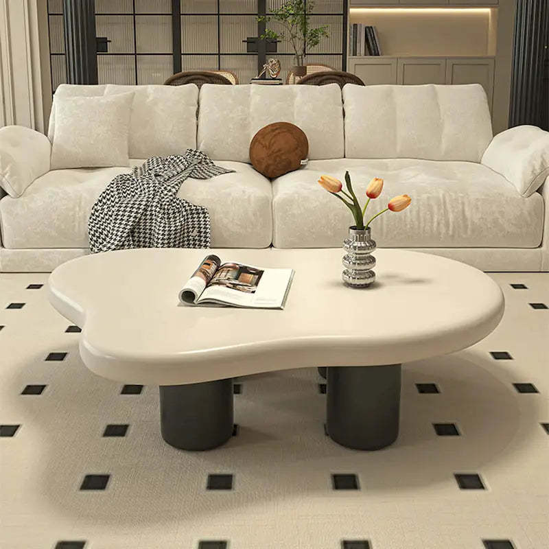 48.43 Modern Cloud Shaped Coffee Table for livingroom, 4 Legged Coffee Table - 48.4