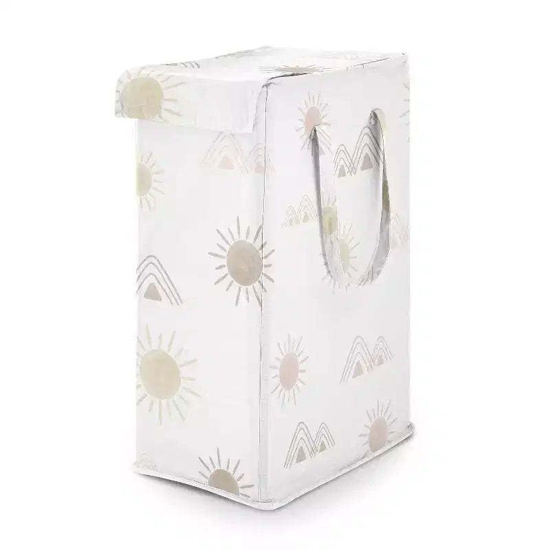 Sweet Jojo Designs Girl Foldable Laundry Hamper with Handles Desert Sun Pink Beige