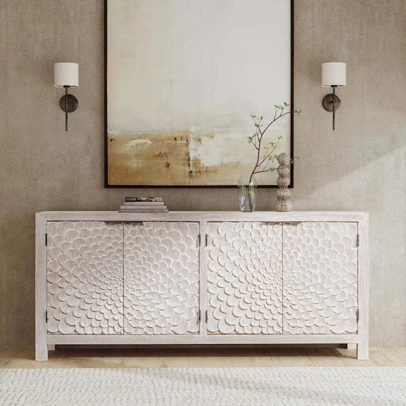 Classic Home Astrid 4-Door Sideboard Vintage Cream