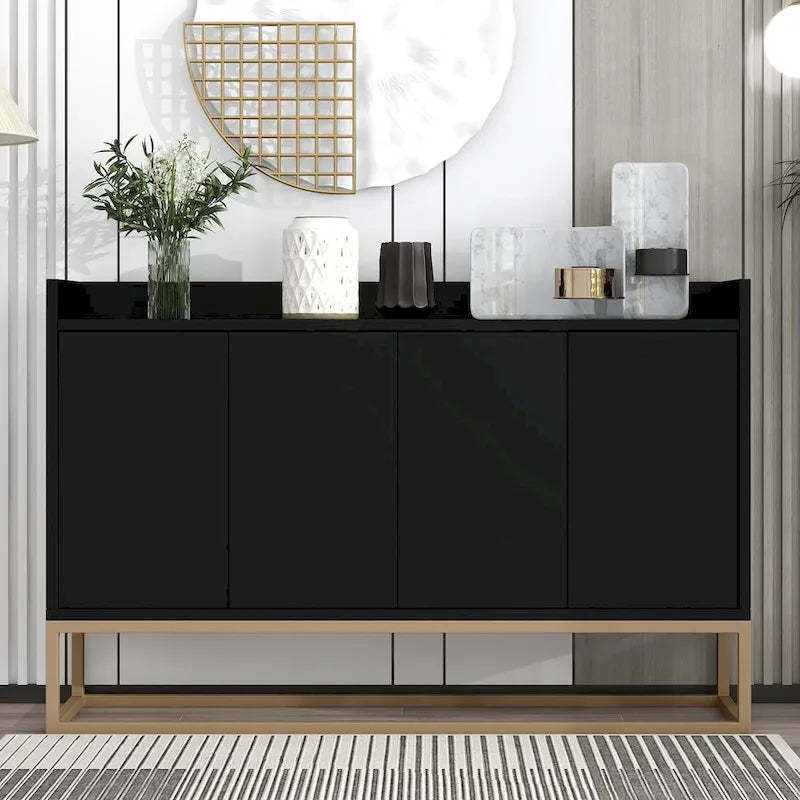 47.2 Modern Cabinet with Spacious Table and 4 Doors Sideboard/Buffet