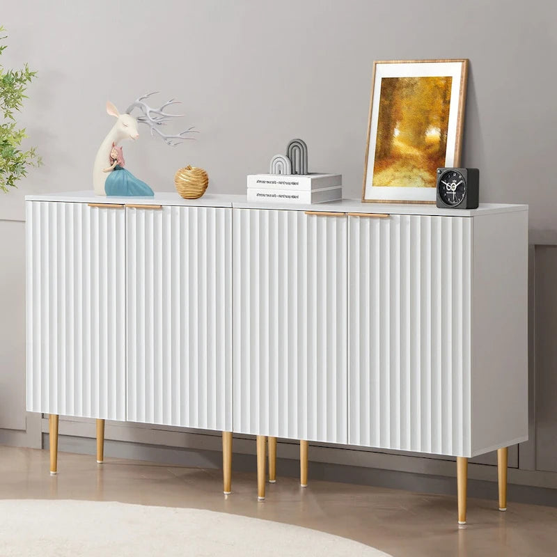 SICOTAS Sideboard Buffet Cabinet Set of 2 with Adjustable Shelves -