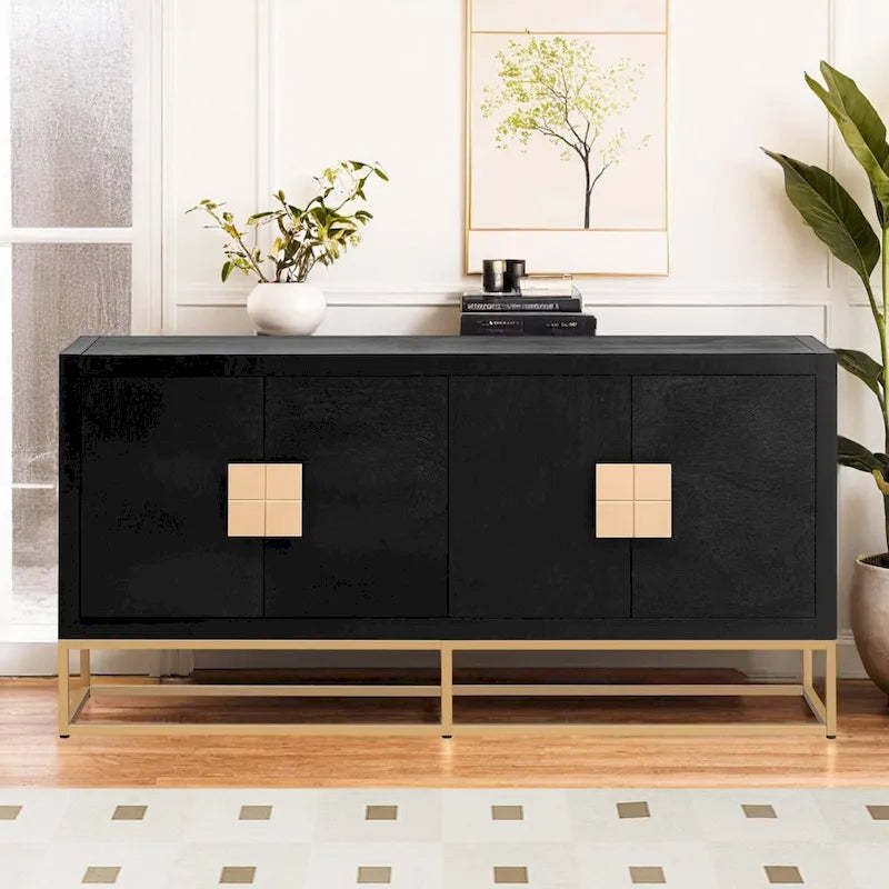 Light Luxury Designed Cabinet with Unique Support Legs and Adjustable Shelves, Suitable for Living Rooms, Corridors