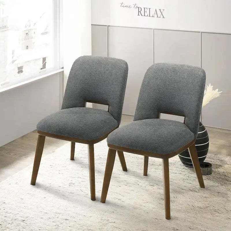 Raleigh Luxury Modern Solid Wood Dining Chair (Set of 2)
