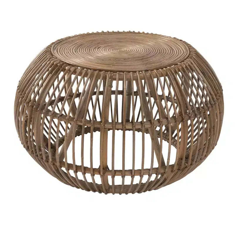 Christopher Knight Home Classic Dag Rustic Rattan Round Coffee Table, Natural