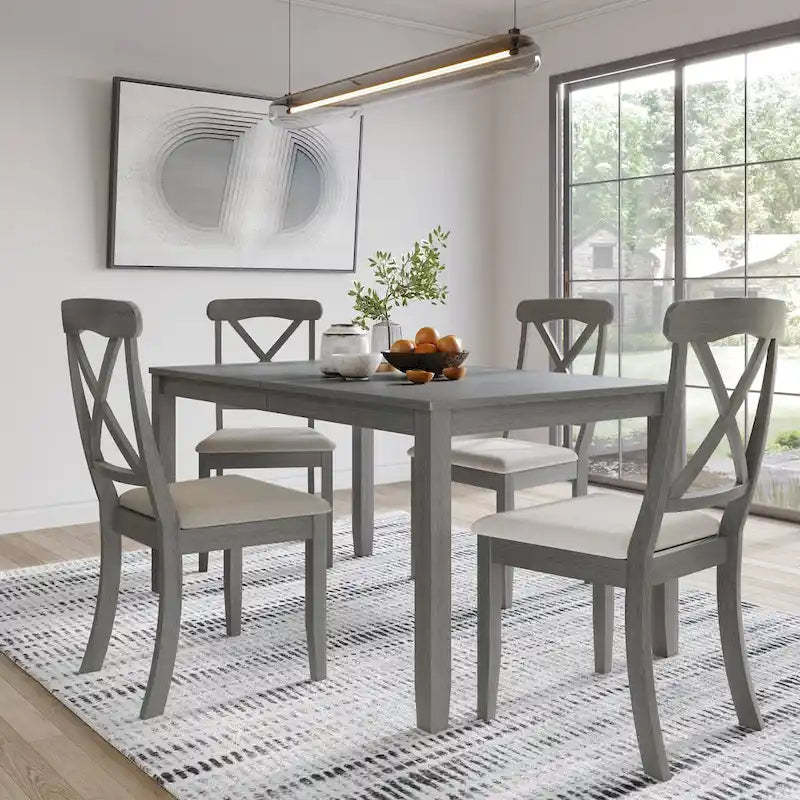 CraftPorch Farmhouse Style 5-piece Wooden Dining Set