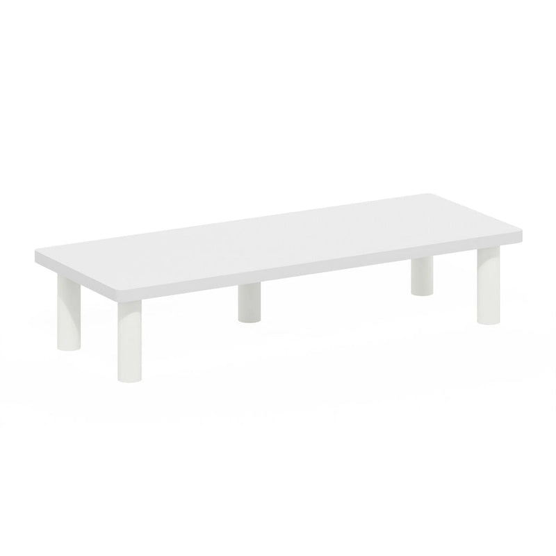 Furinno Turn-N-Tube Monitor Riser Stand, White/White - N/A