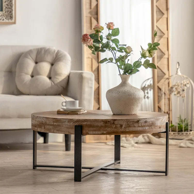 31.29Modern Retro Splicing Round Coffee Table