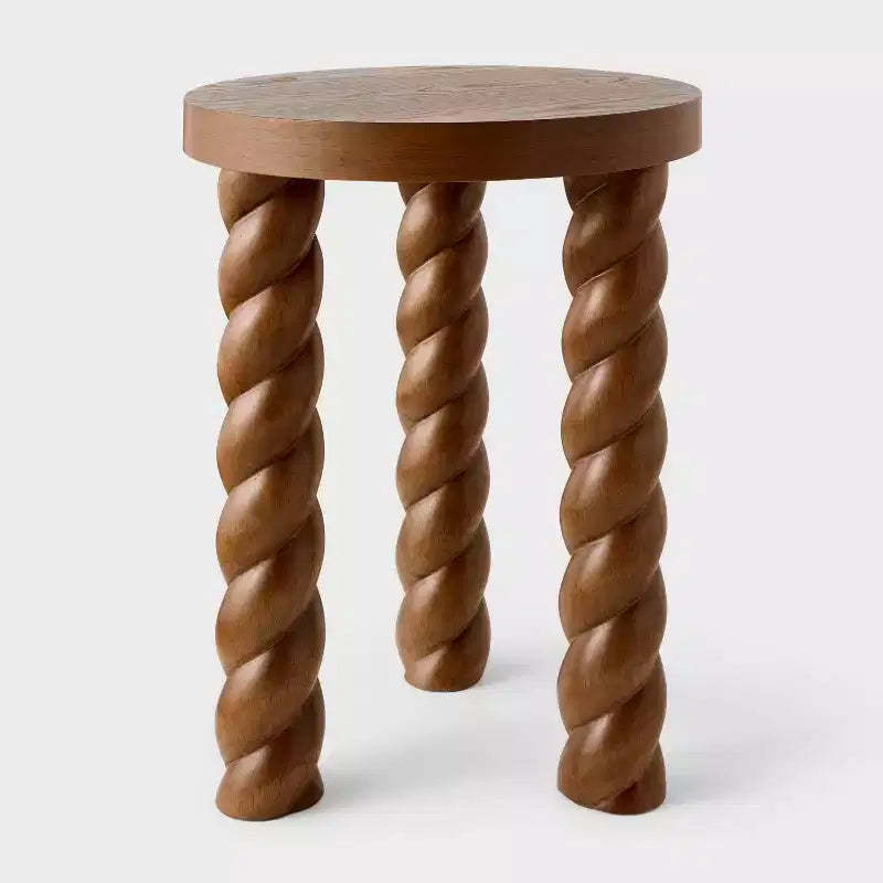Side Table With Twisted Legs Walnut - Threshold designed with Studio McGee