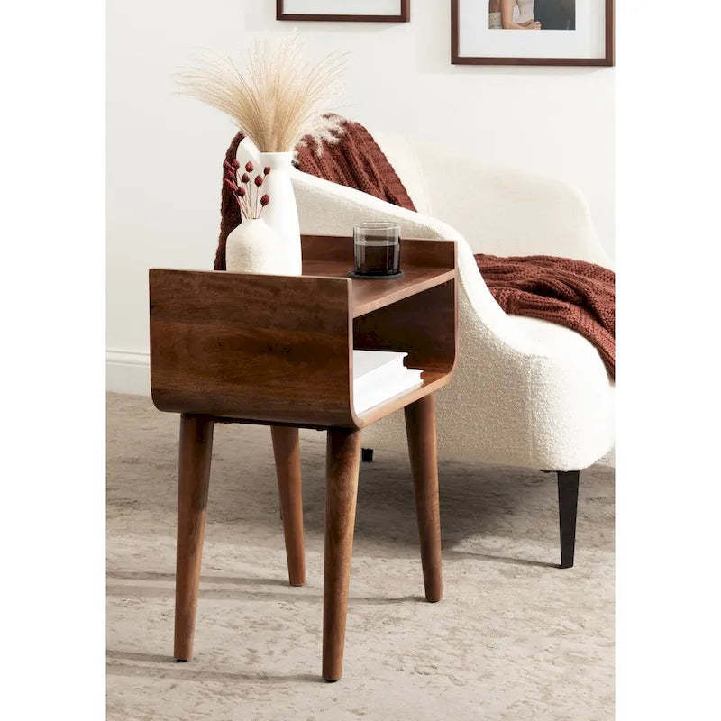 Kate and Laurel Quilby Wood Side Table - 18x14x27