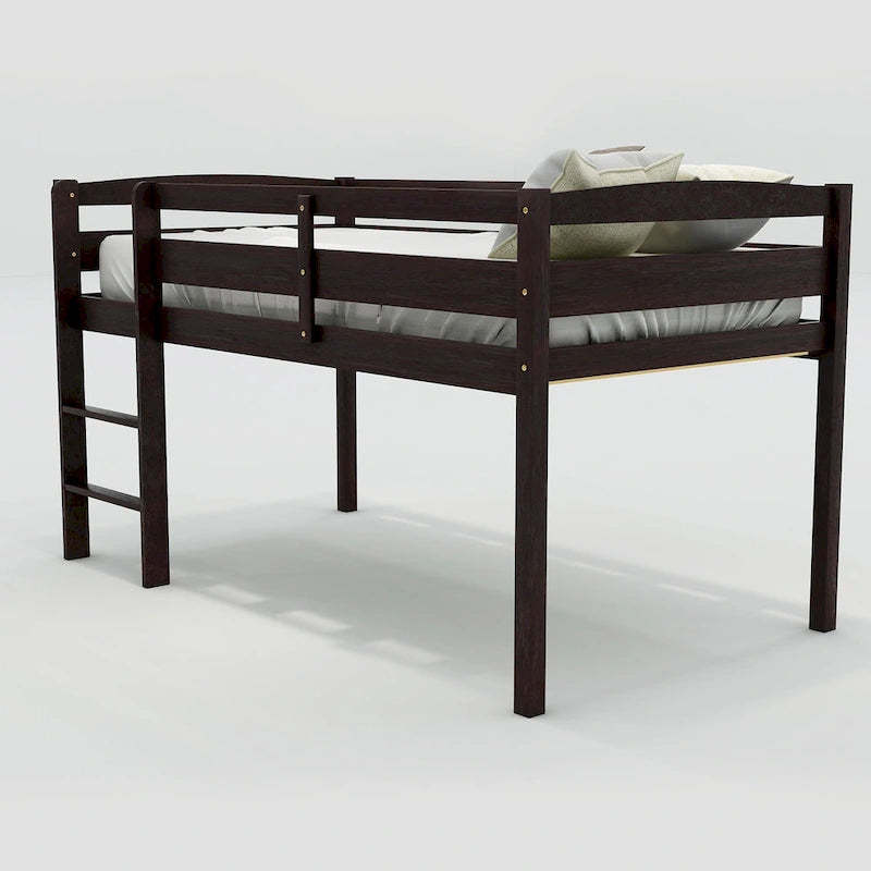 Wood Loft Bed Low Loft Beds with Ladder