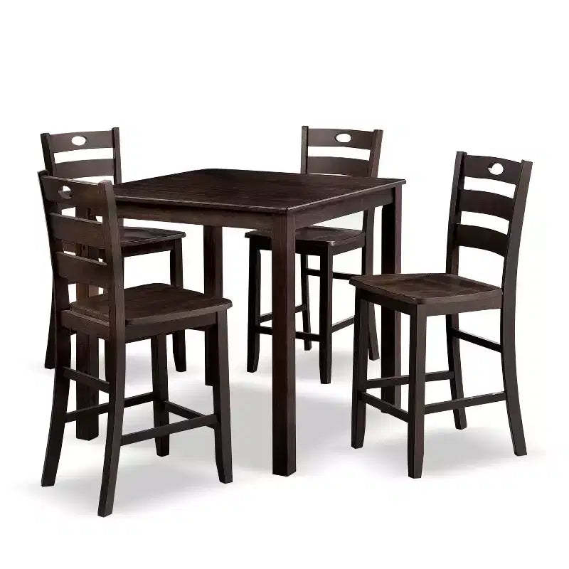HOMES: Inside + Out 5pc Danca Transitional Square Counter Height Dining Set