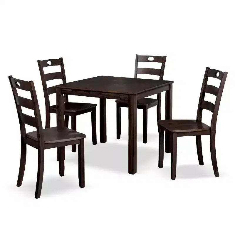 HOMES: Inside + Out 5pc Danca Transitional Square Dining Table Set