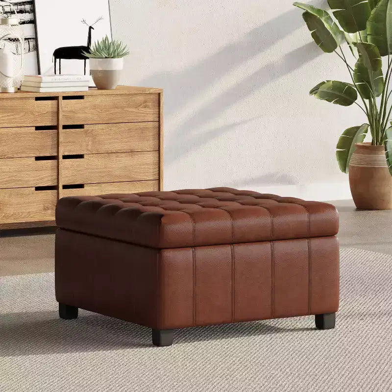 Christopher Knight Home Lismore Faux Leather Storage Ottoman