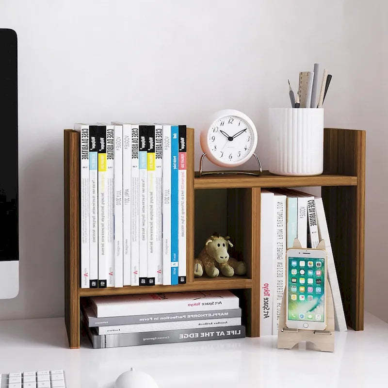 Jerry & Maggie Wooden Desktop Organizer Shelf with Storage