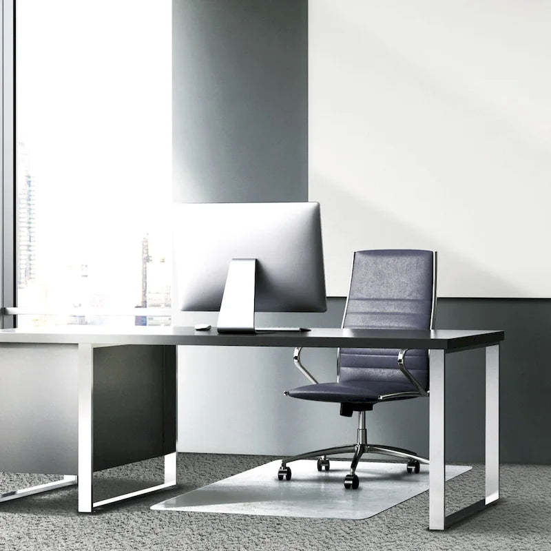Glaciermat Heavy Duty Glass Chair Mat for Hard Floors & Carpets - 48 x 60