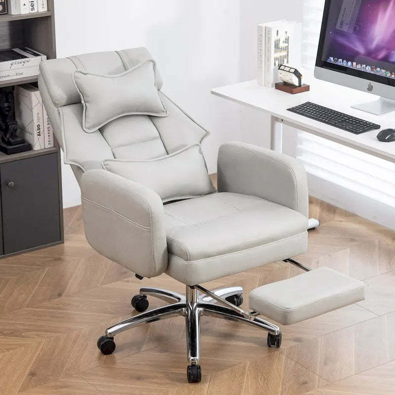 Swivel Ergonomic Office Chair, High Back with Lumbar Support Headrest, Sedentary Comfortable Boss Chair, 155Reclining Chair