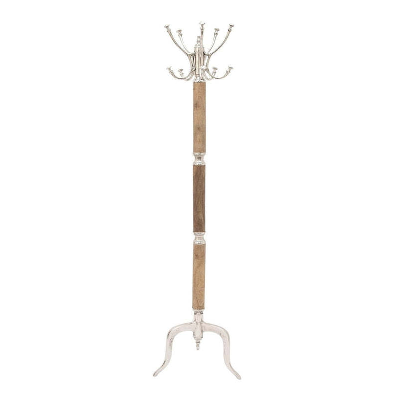Aluminum Metal Coat Rack - Silver or Gold - Roche River Decor