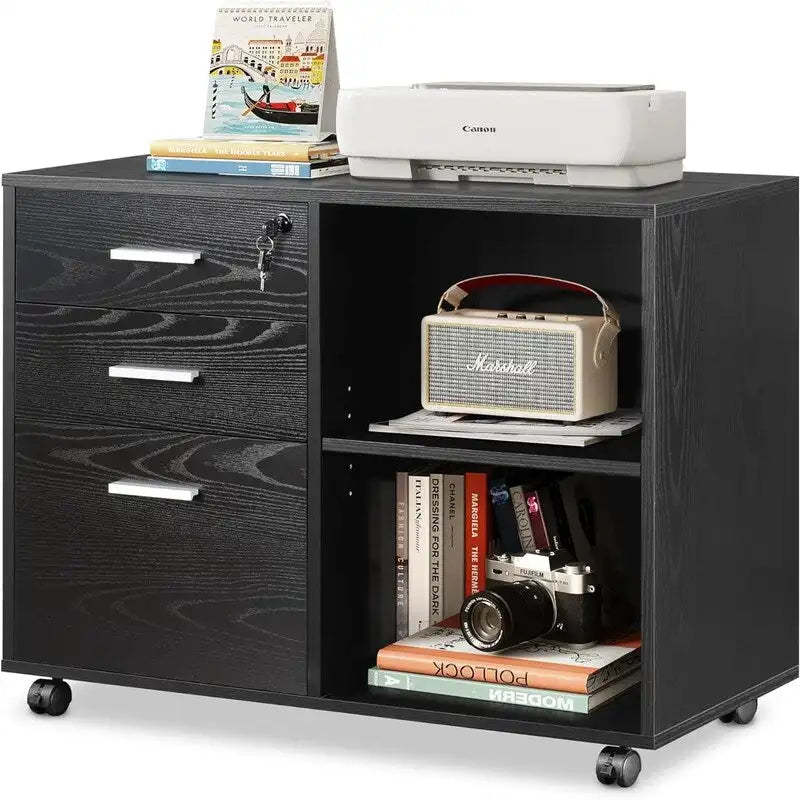3-Drawer Wood File Cabinet - 15.7D x 31.3W x 24.7H