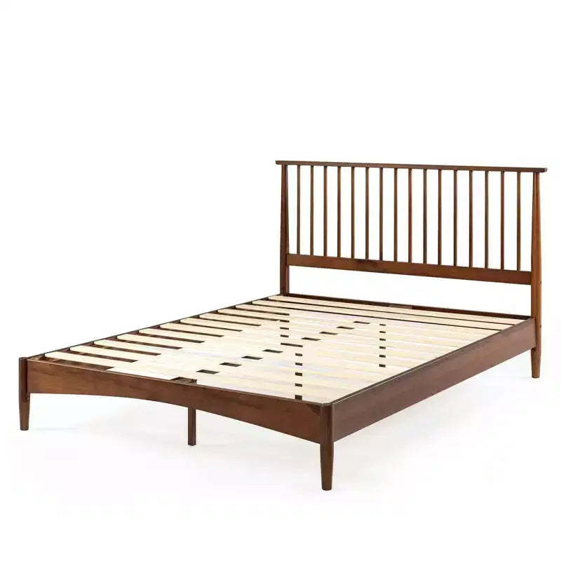 Linda Wood Platform Bed Frame Brown - Zinus