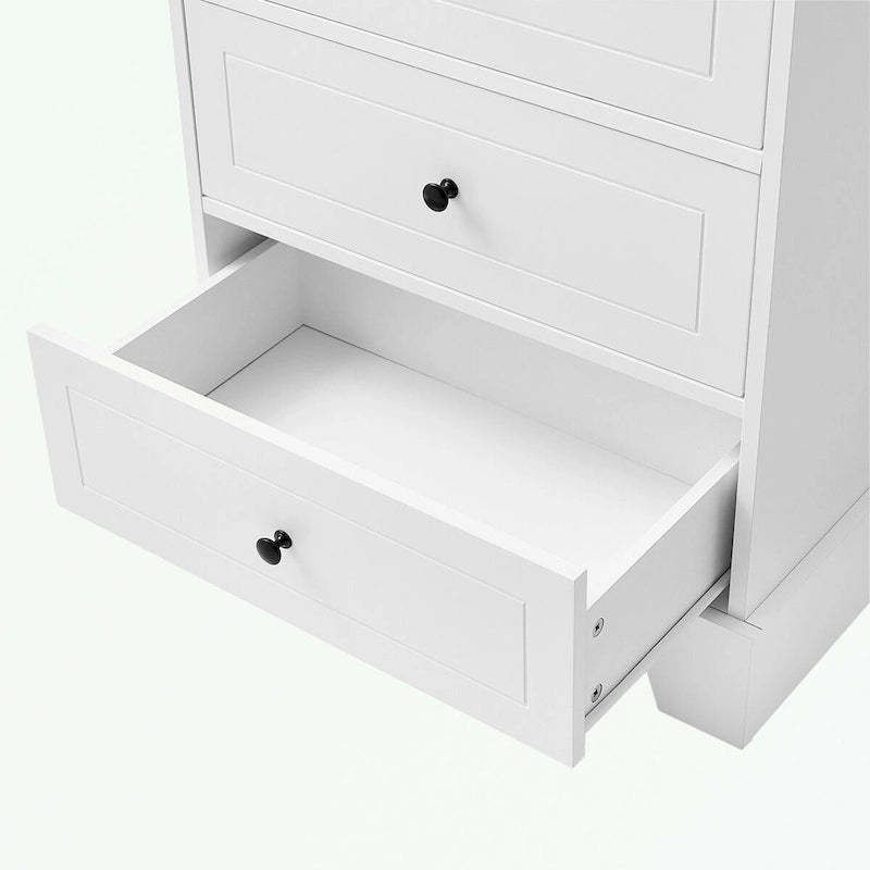 Bathroom Storage Cabinet with 2 Doors and 4 Drawers