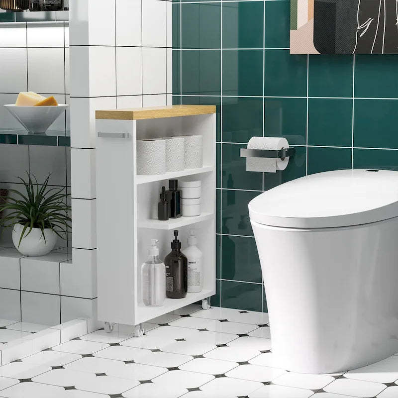 Bathroom Cabinet with Wheels