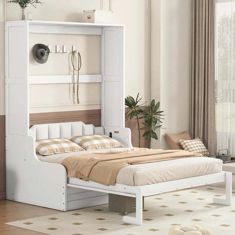 Queen Size Murphy Bed Wall Bed with Cushion