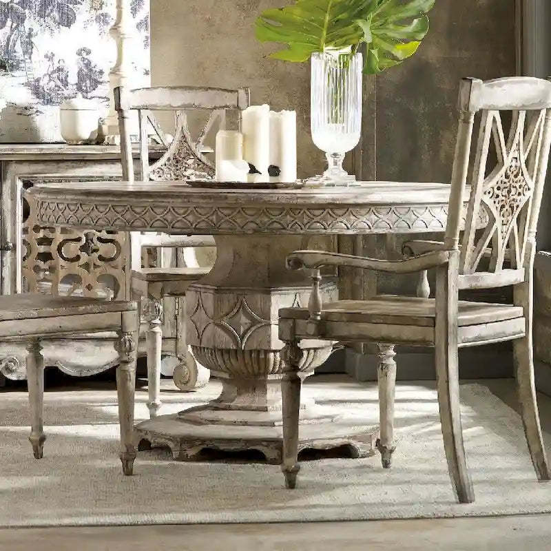 Hooker Furniture Chatelet 54 Round Vintage Luxury Farmhouse Dining
