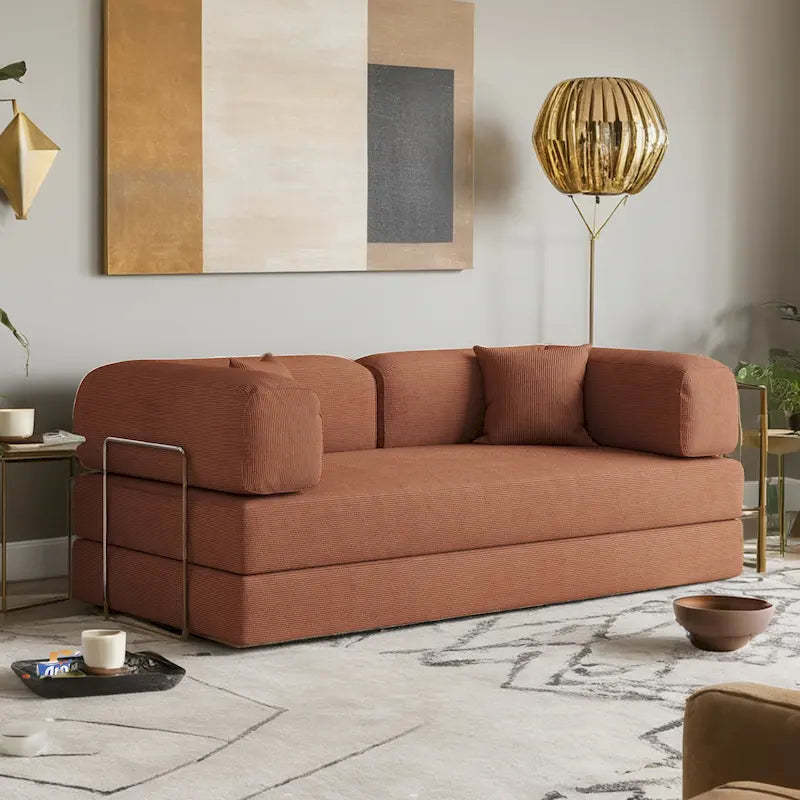 JASIWAY Modern Vintage Convertible Sleeper Sofa Bed