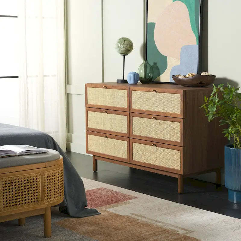 SAFAVIEH Home Aino 6 Drawer Dresser.