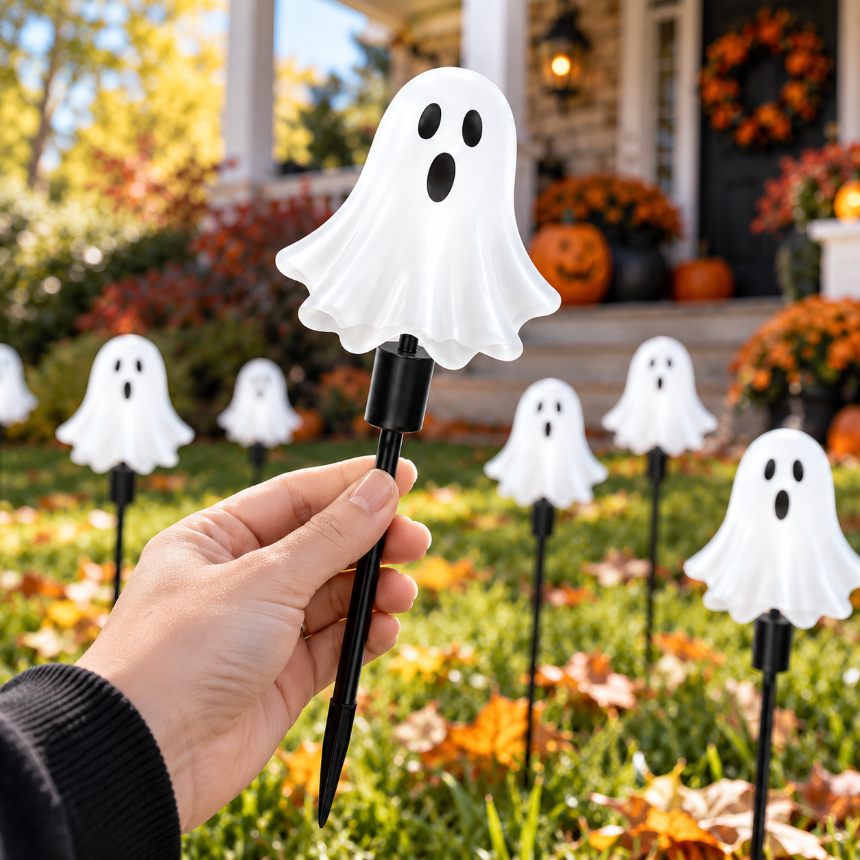 Glowing Ghost Garden Stakes