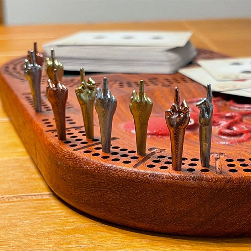 Middle Finger Cribbage Pegs