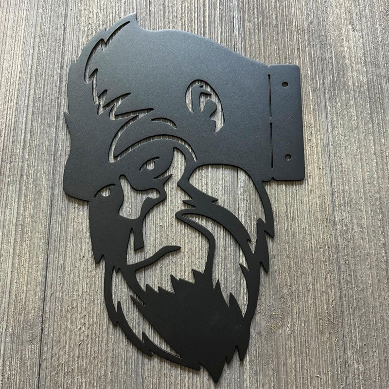 Peek-a-Boo Flipping Off Bigfoot Metal Sign