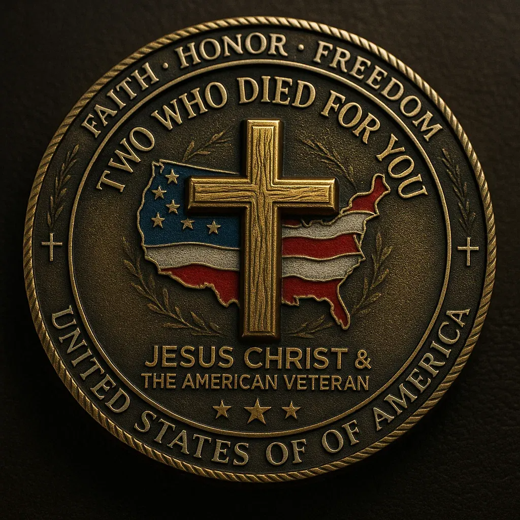🏆Flash Sale 60% OFF - 🇺🇸“Two Who Died for You” – Faith & Freedom Commemorative Coin