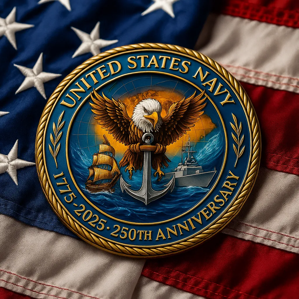 ⚓ U.S. Navy 250th Anniversary Commemorative Coin – 1775–2025