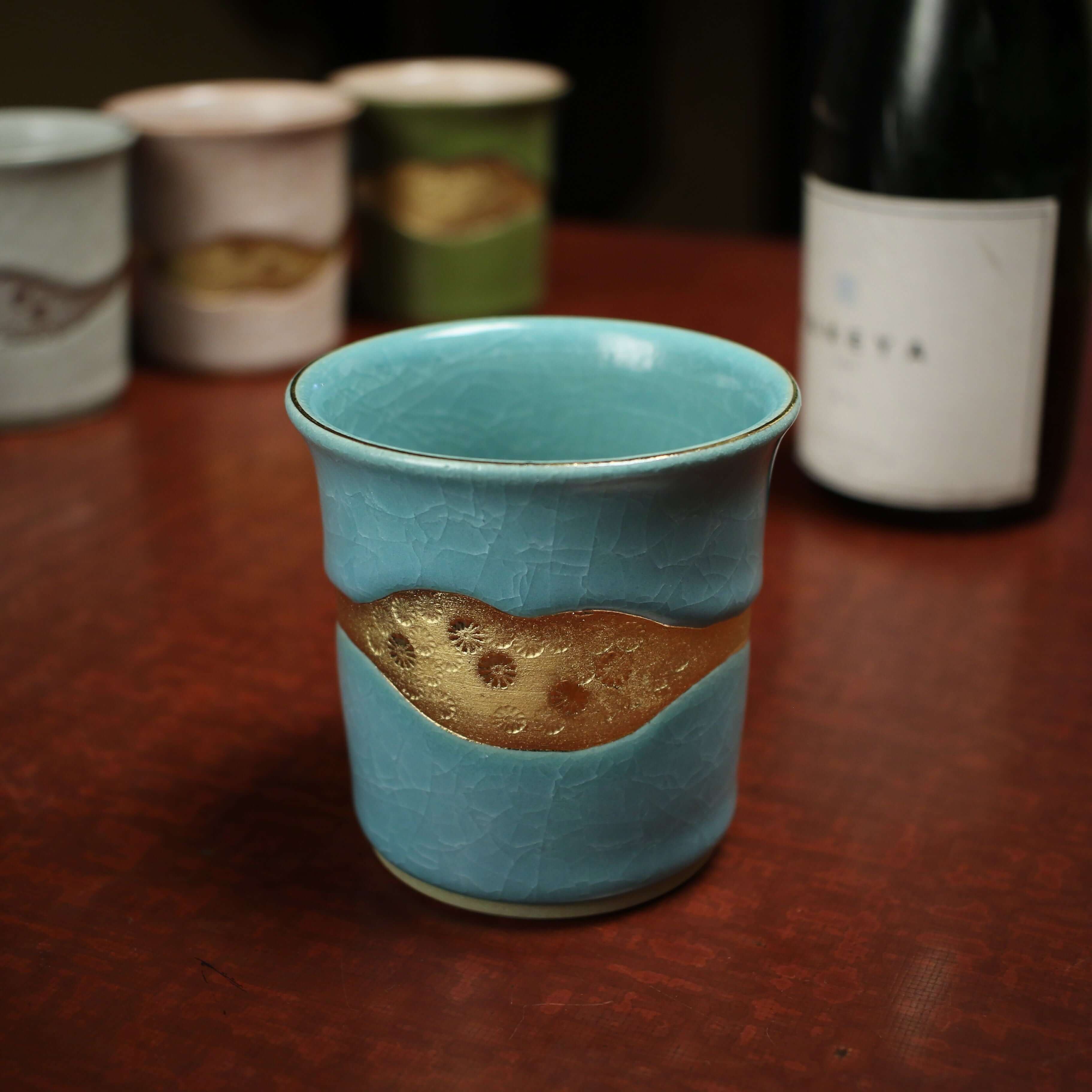 Gold and Silver Ice-Crack Cup