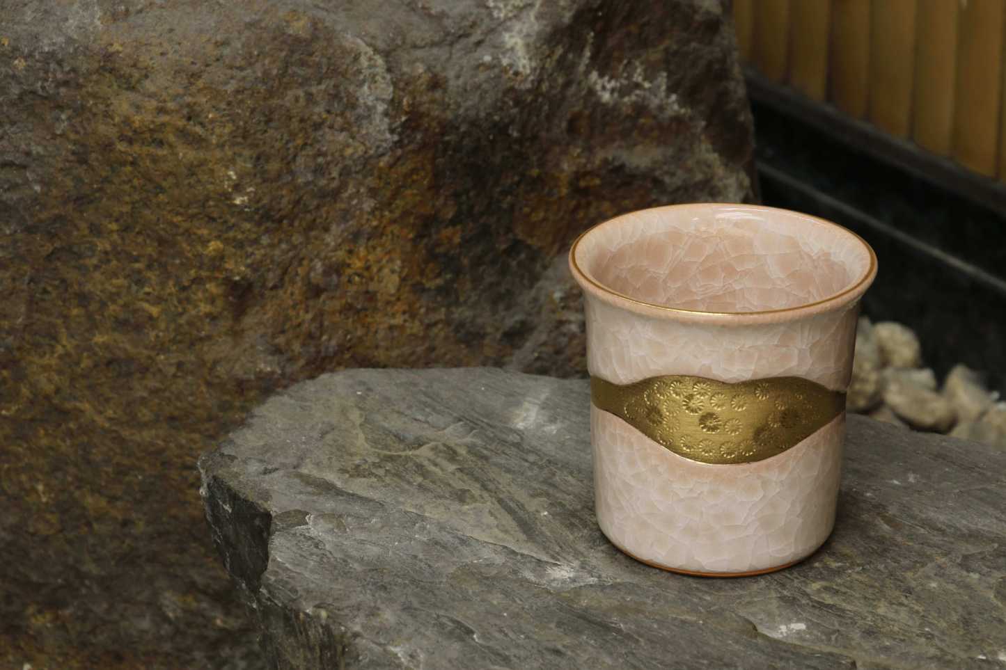 Gold and Silver Ice-Crack Cup