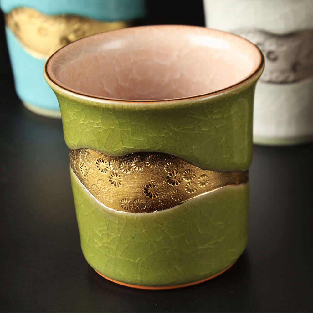 Gold and Silver Ice-Crack Cup