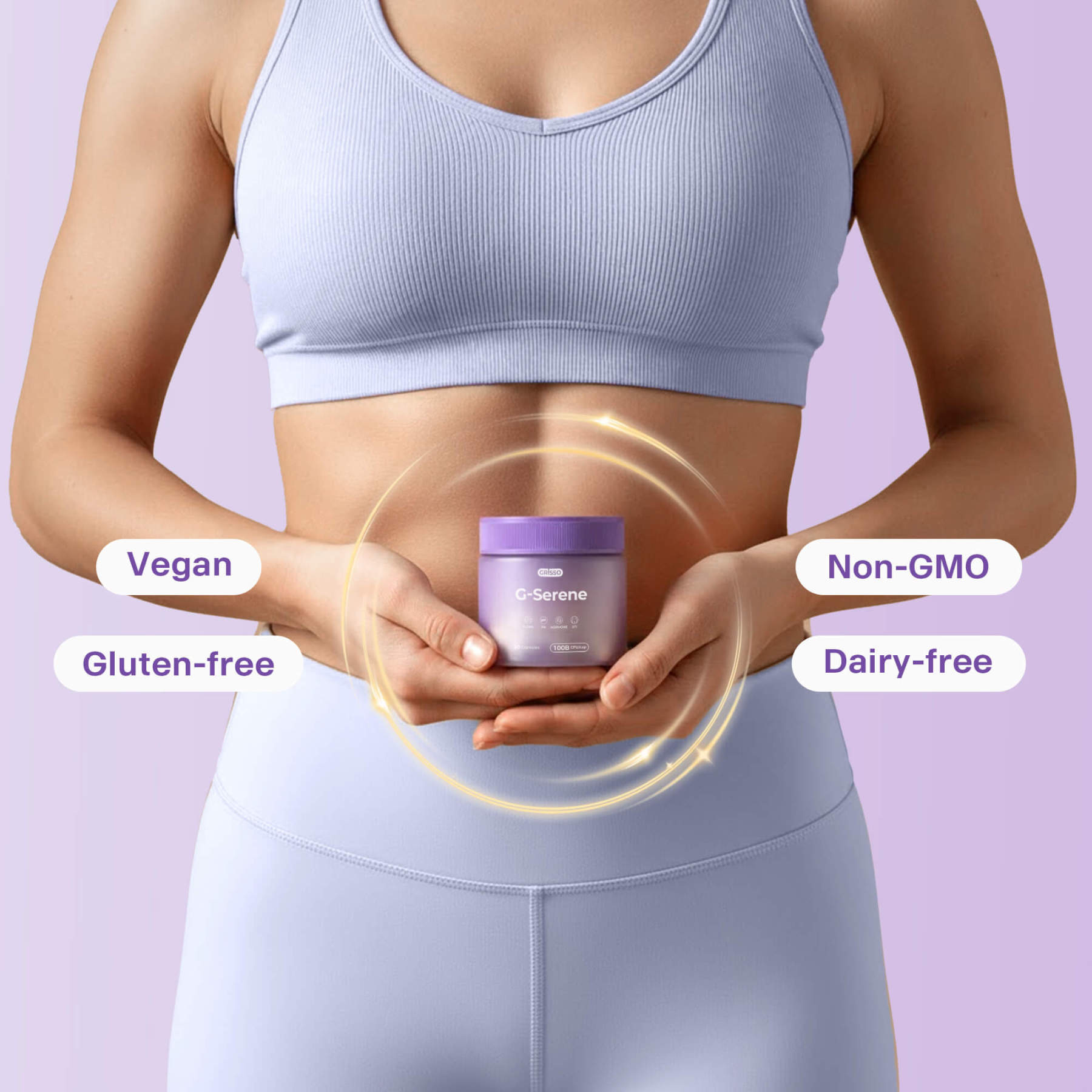 G-Serene 4-In-1 Women's Health Prebiotic + Probiotic supports Gut& Vaginal Microbiome Balanced, pH Balance, Hormone Harmony, Urinary Tract Health-vegan, non-GMO, gluten-free, and dairy-free.