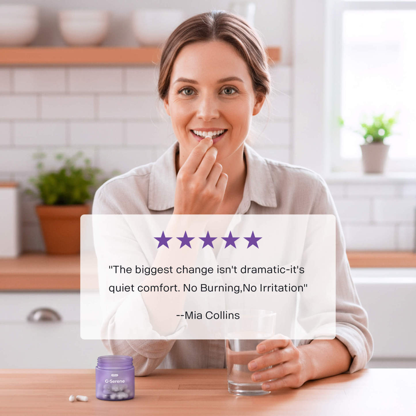 G-Serene 4-In-1 Women's Health Prebiotic + Probiotic supports Gut& Vaginal Microbiome Balanced, pH Balance, Hormone Harmony, Urinary Tract Health.